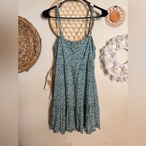 Zara Blue Floral Slip Dress